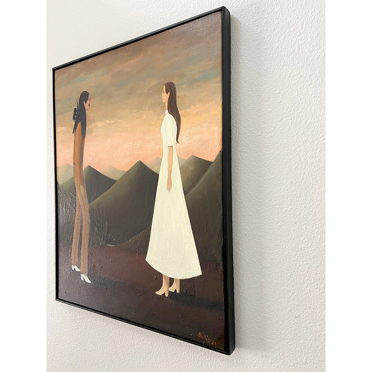 White Boots & White Dress Above A Lake I Eric Bellis